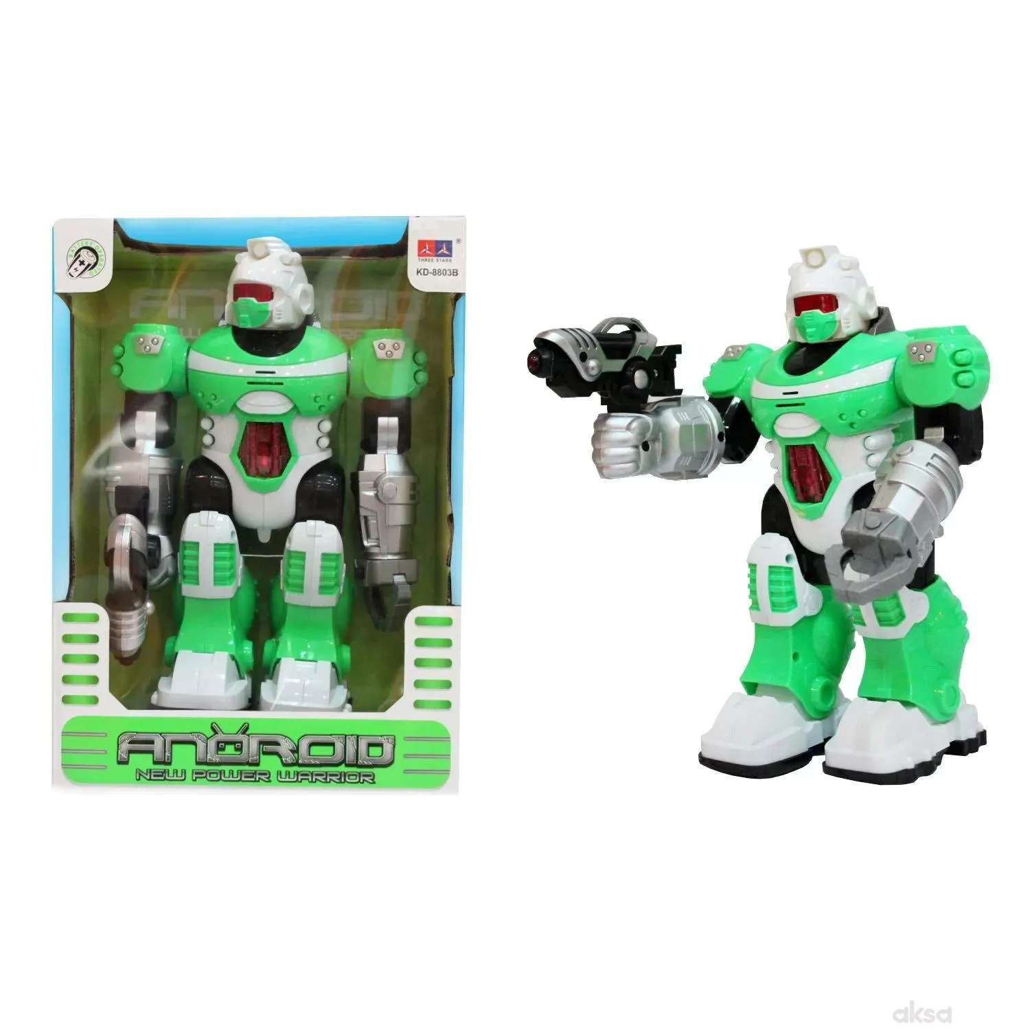 Qunsheng Toys, operativni robot zeleni 