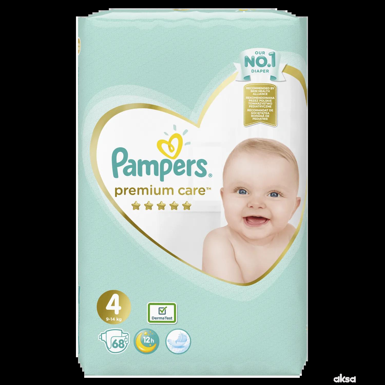 Pampers pelene premium JP 4 maxi 8-14kg 68kom 