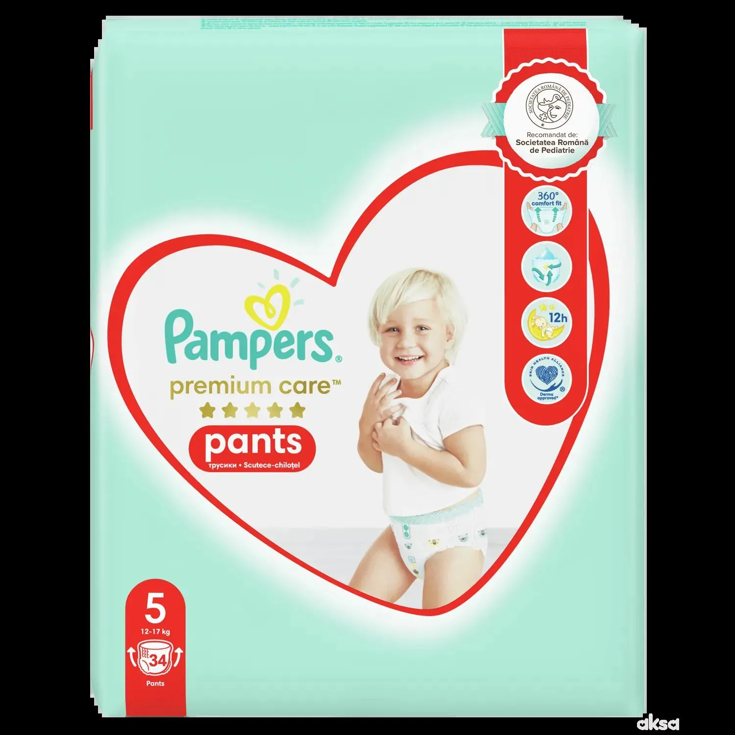 Pampers pants premium VP 5 junior 12-17kg 34kom 