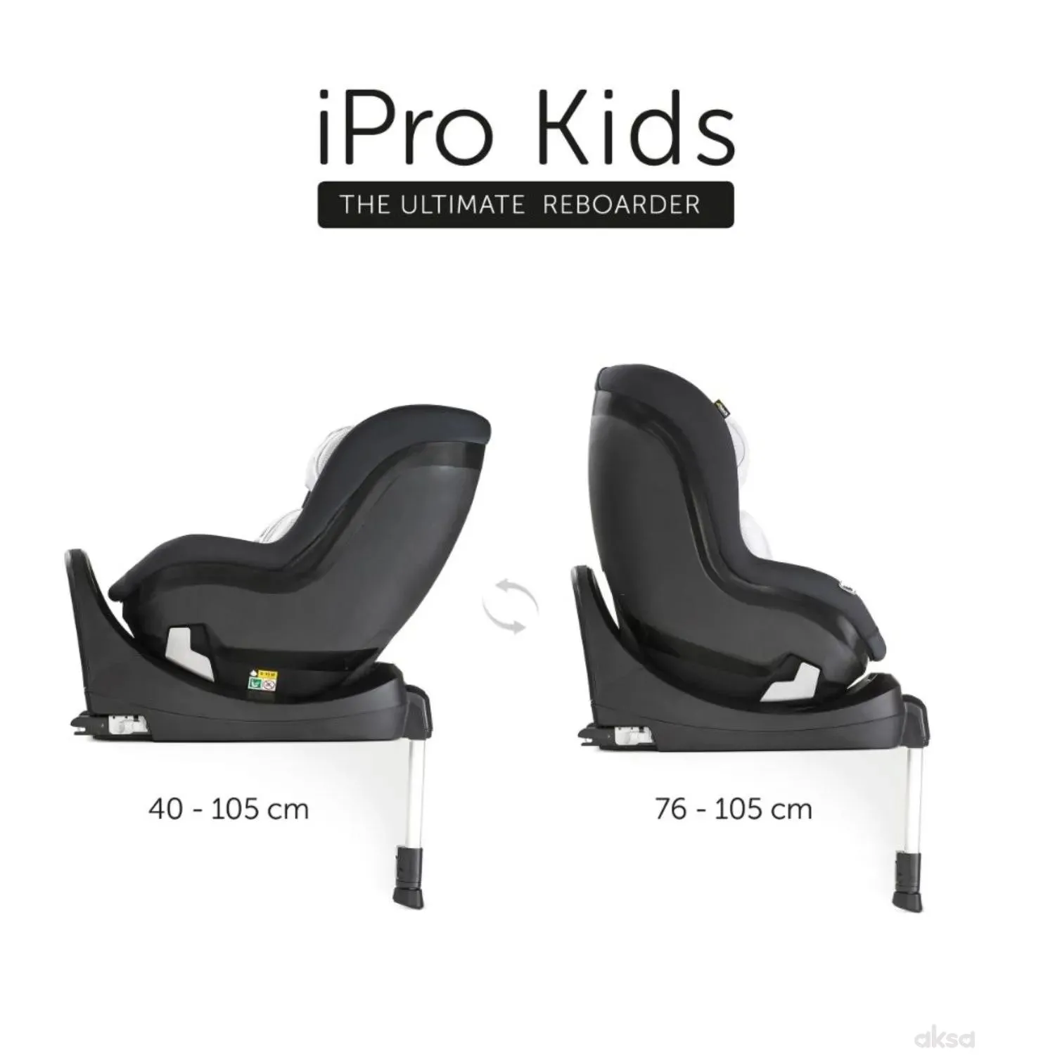 Hauck autosjedalica (40-105cm) iPro Kids, Caviar