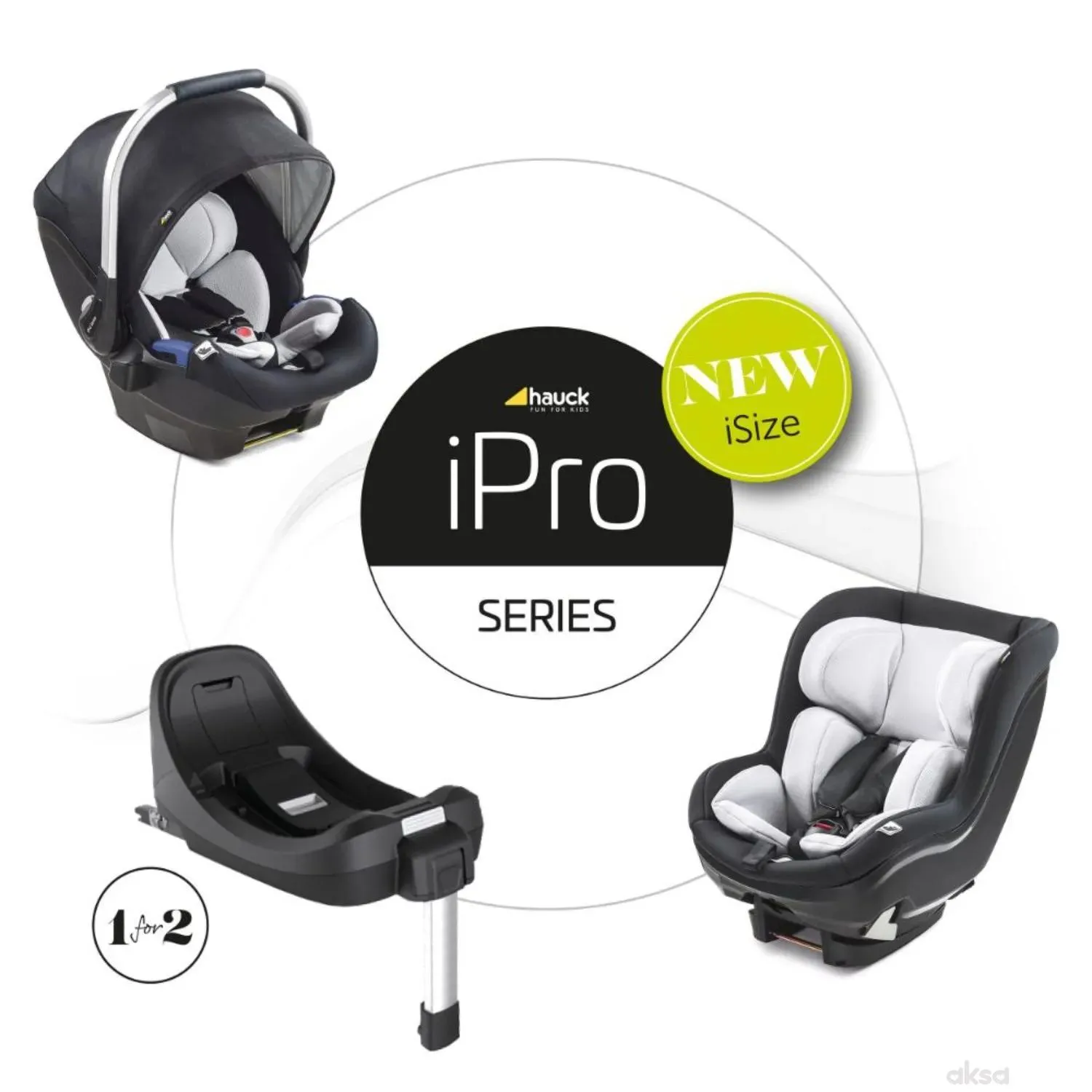 Hauck autosjedalica (40-105cm) iPro Kids, Caviar