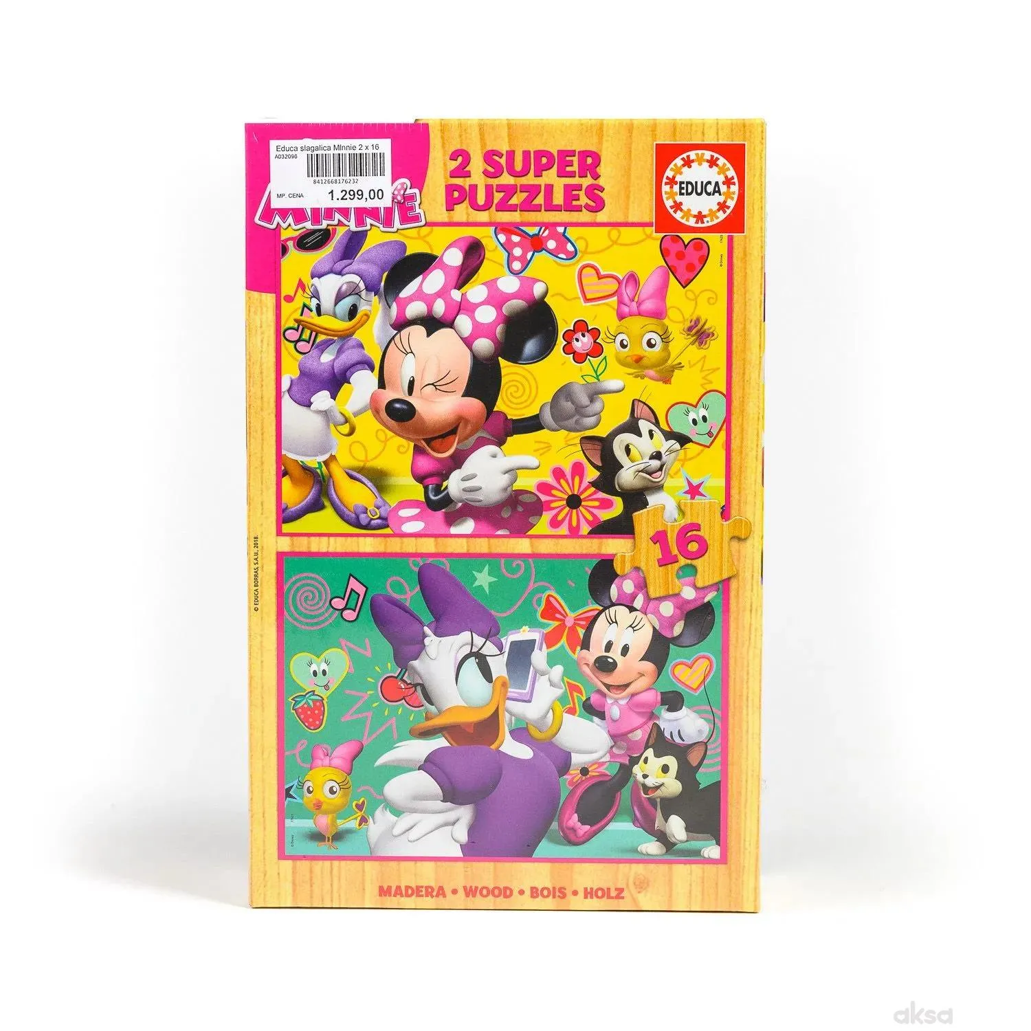 Educa slagalica MInnie 2 x 16 dijelova 