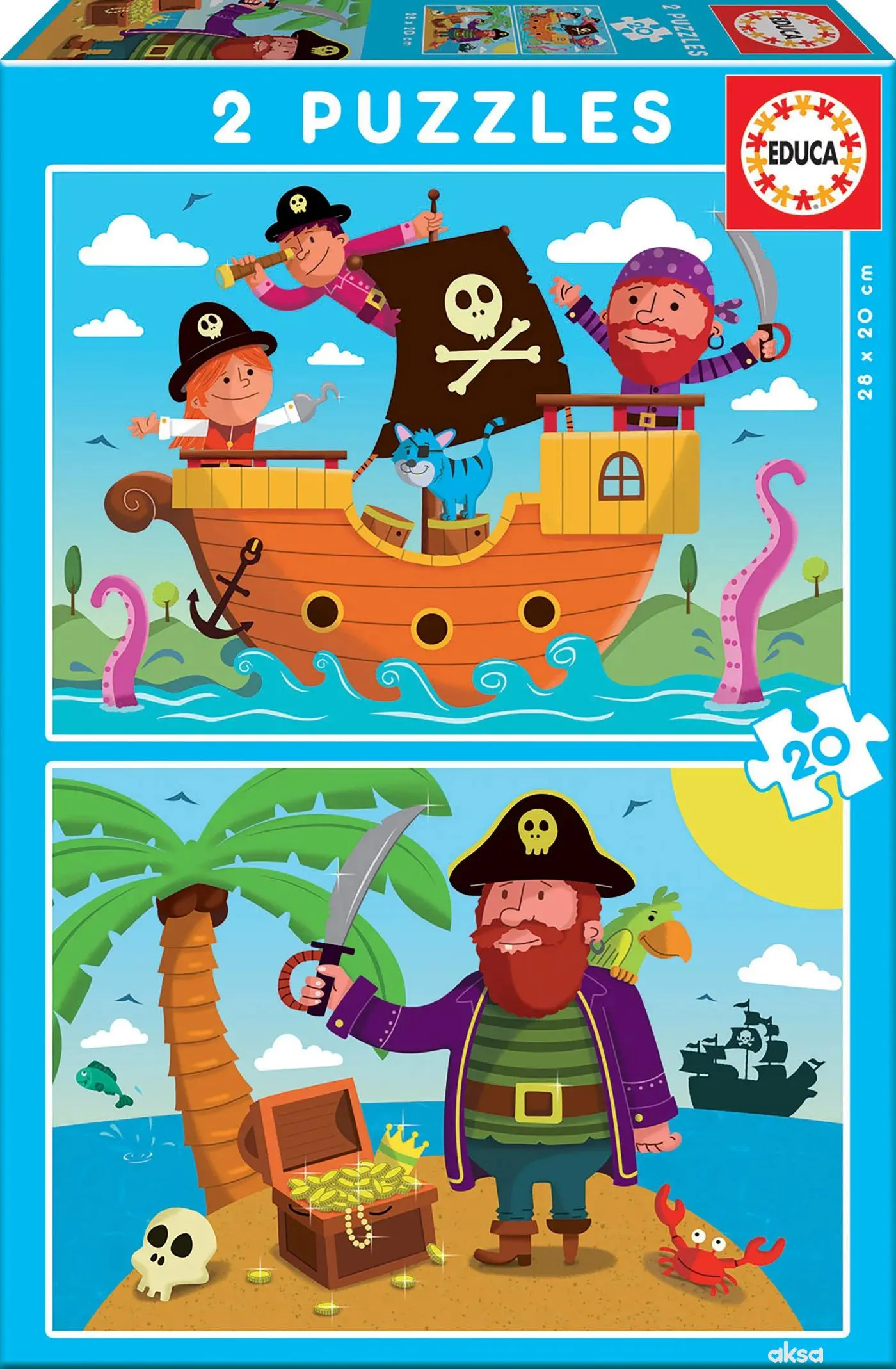 Educa slagalica Pirati 2 x 16 dijelova