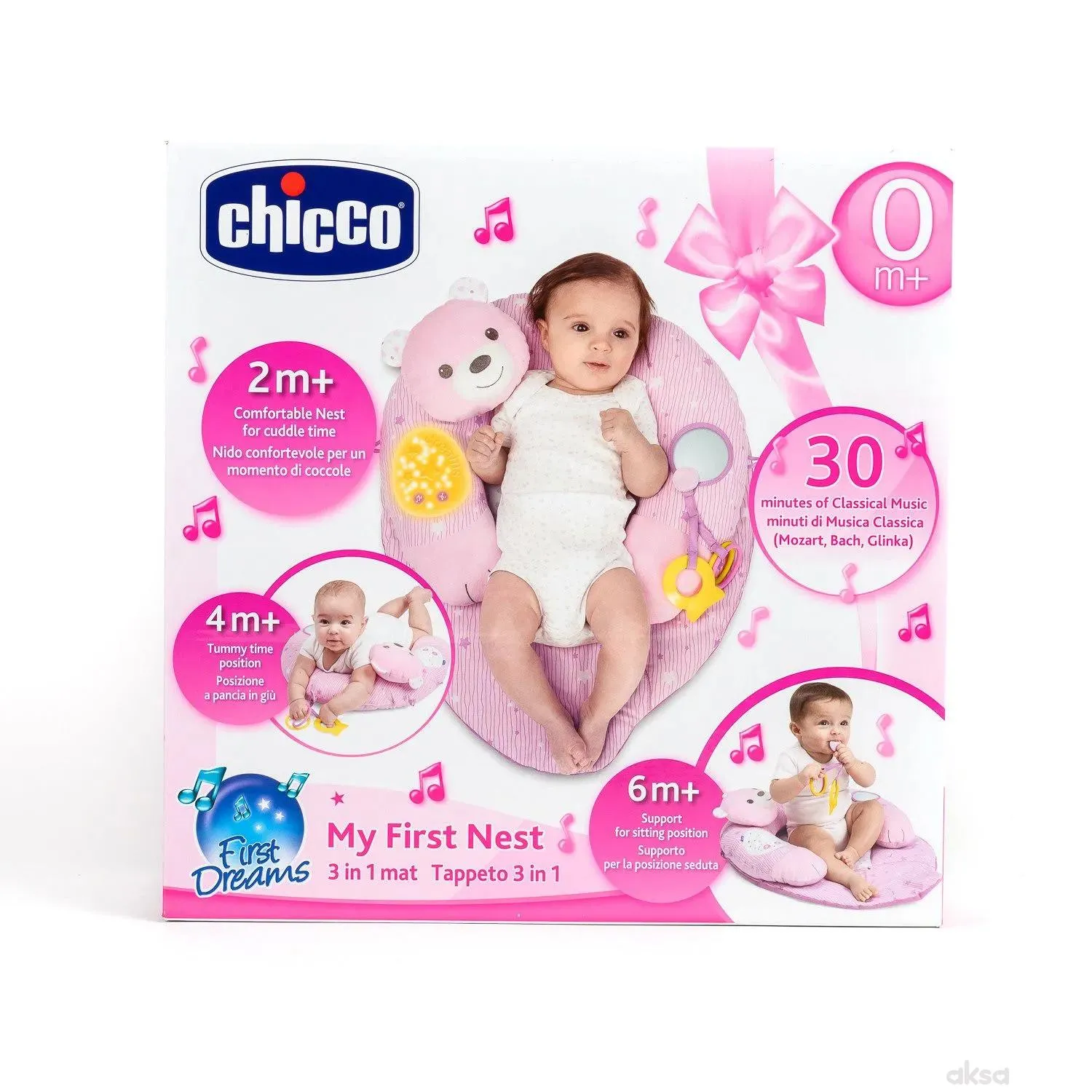 Chicco Nest podloga za bebu roze 