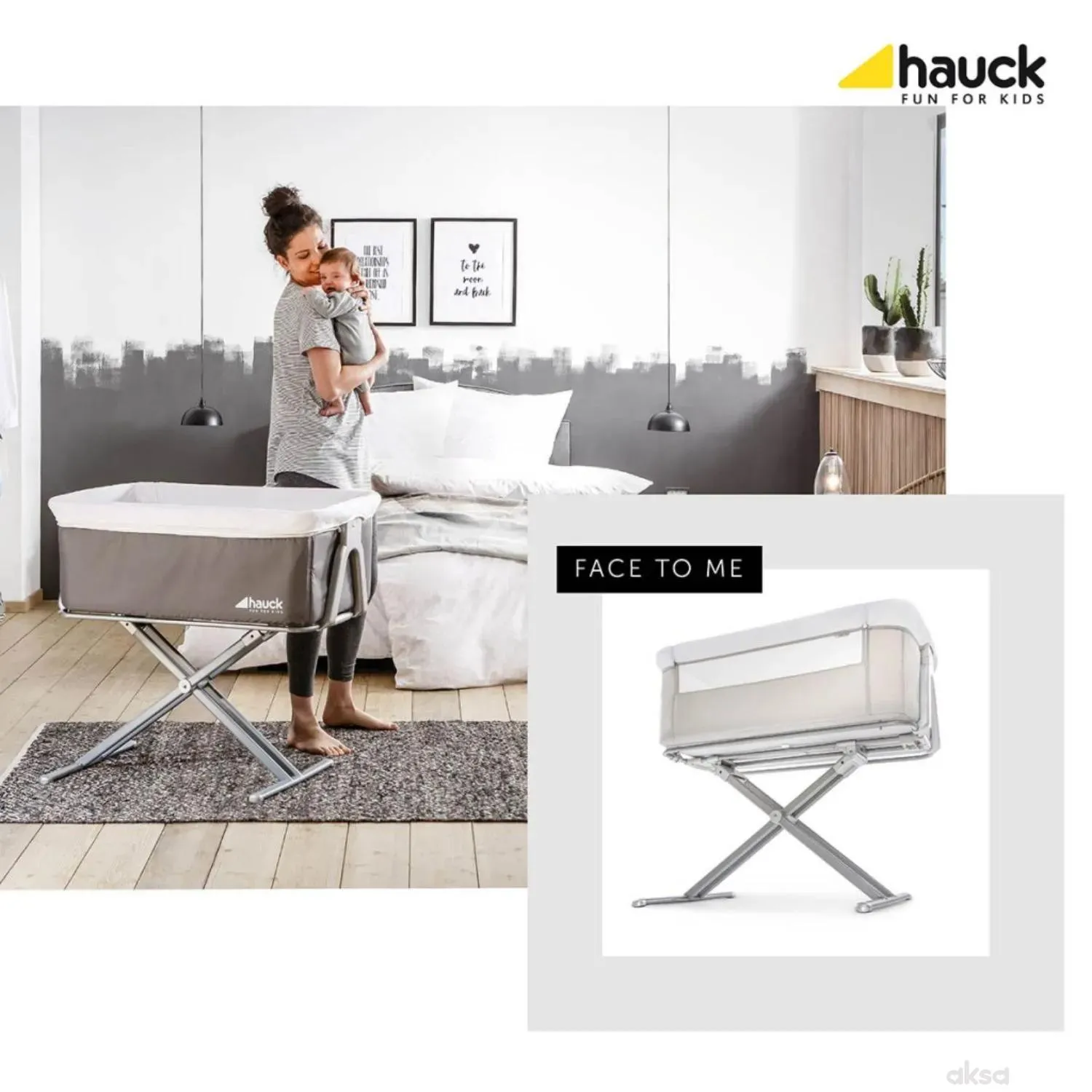 Hauck kolijevka Face to Me beige