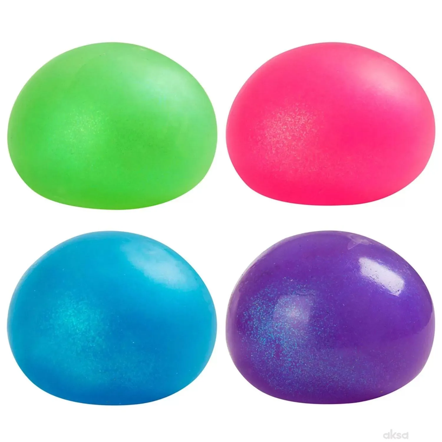 Glitter Slime Ball 4Ass 10Cm 