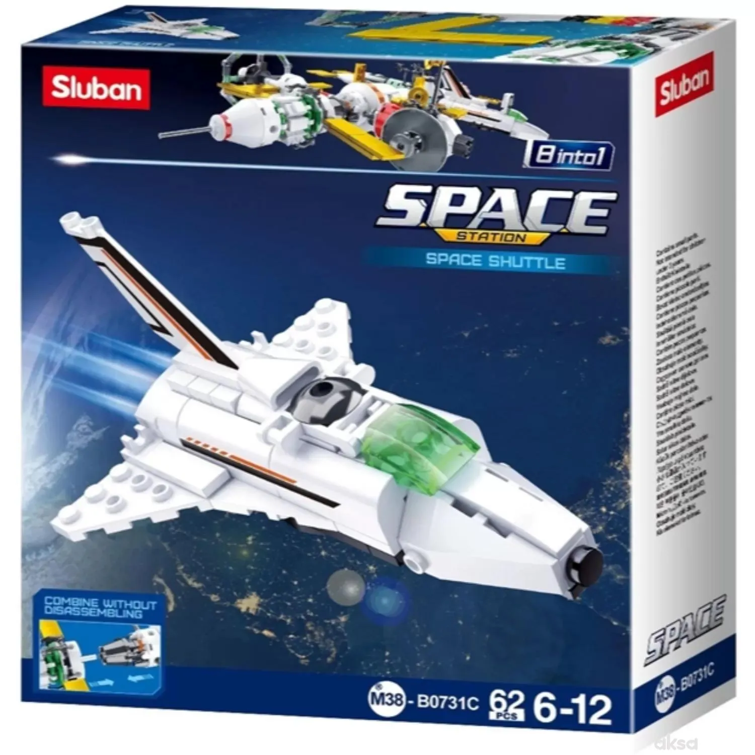 Sluban kocke, space-shuttle, 62 kom 