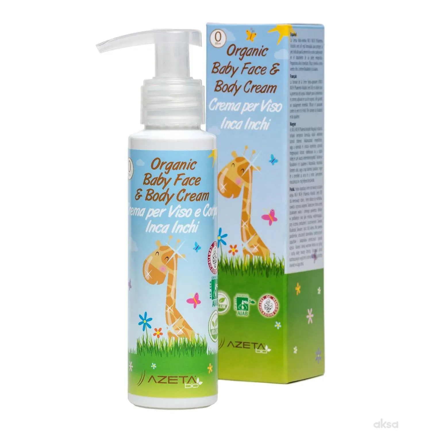 Azeta Bio baby organ.krema za bebe lice,telo 100ml 