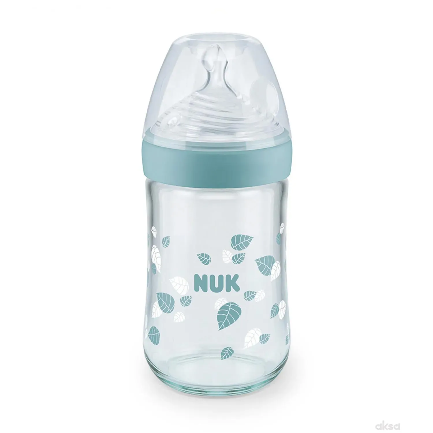 Nuk staklena flašica NS 240ml, sil 0-6m 