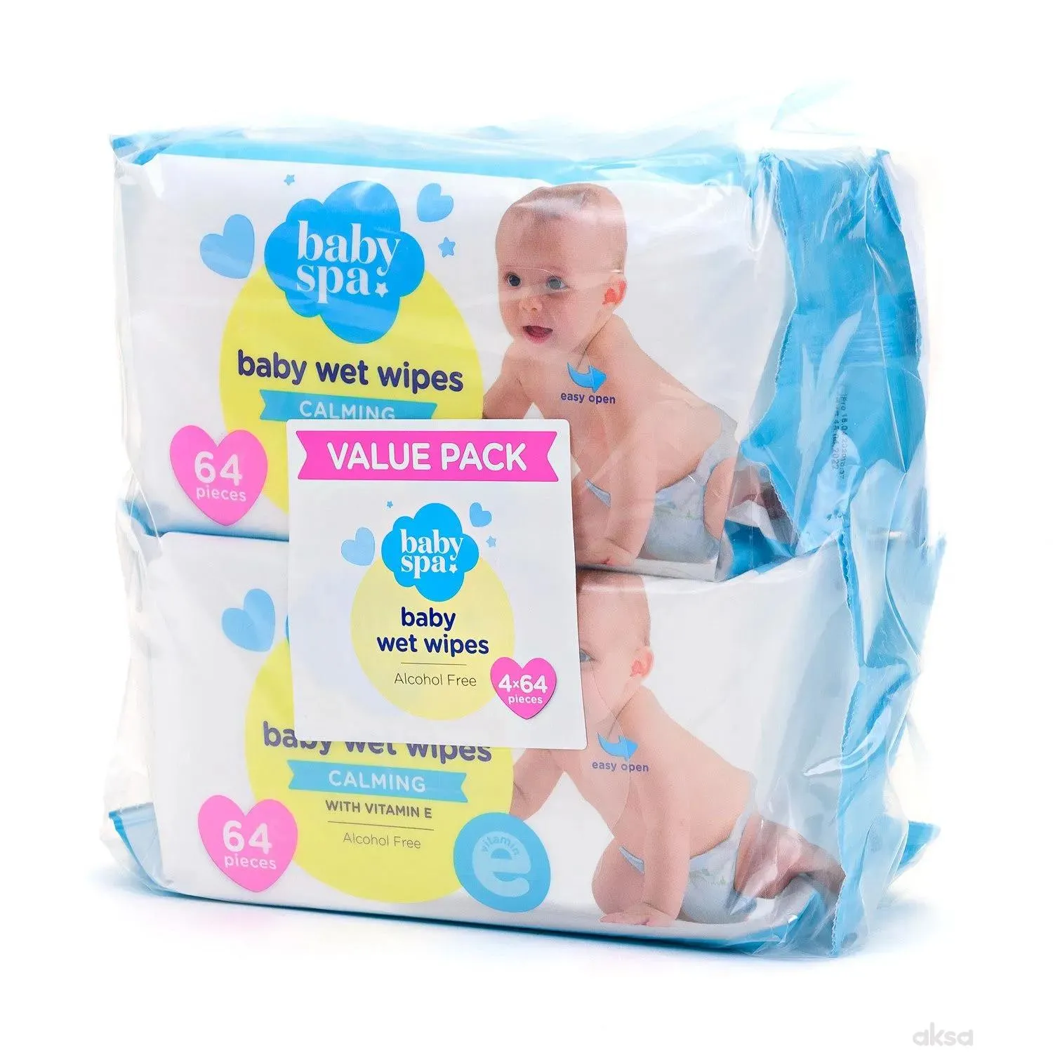 Baby spa vlažne maramice sa vitaminom E 4x64kom