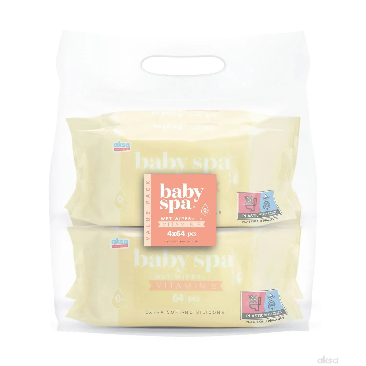 Baby spa vlažne maramice sa vitaminom E 4x64kom