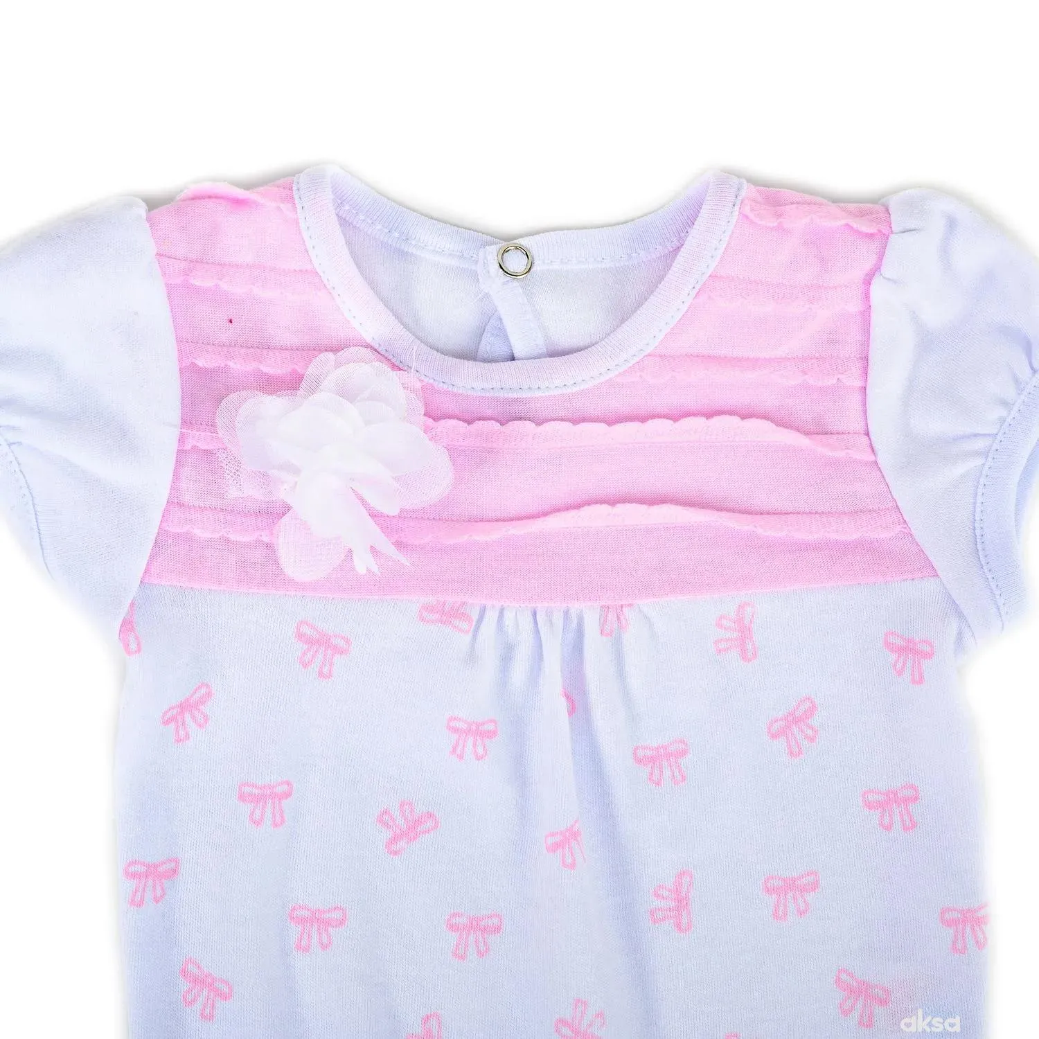 Pom Pom bodi kr, djevojčice-1-86 1-86 3-ROZE