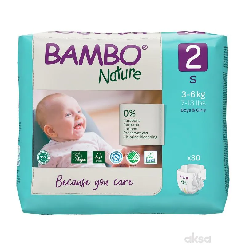 Bambo pelene Nature 2 mini 3-6kg 30kom 