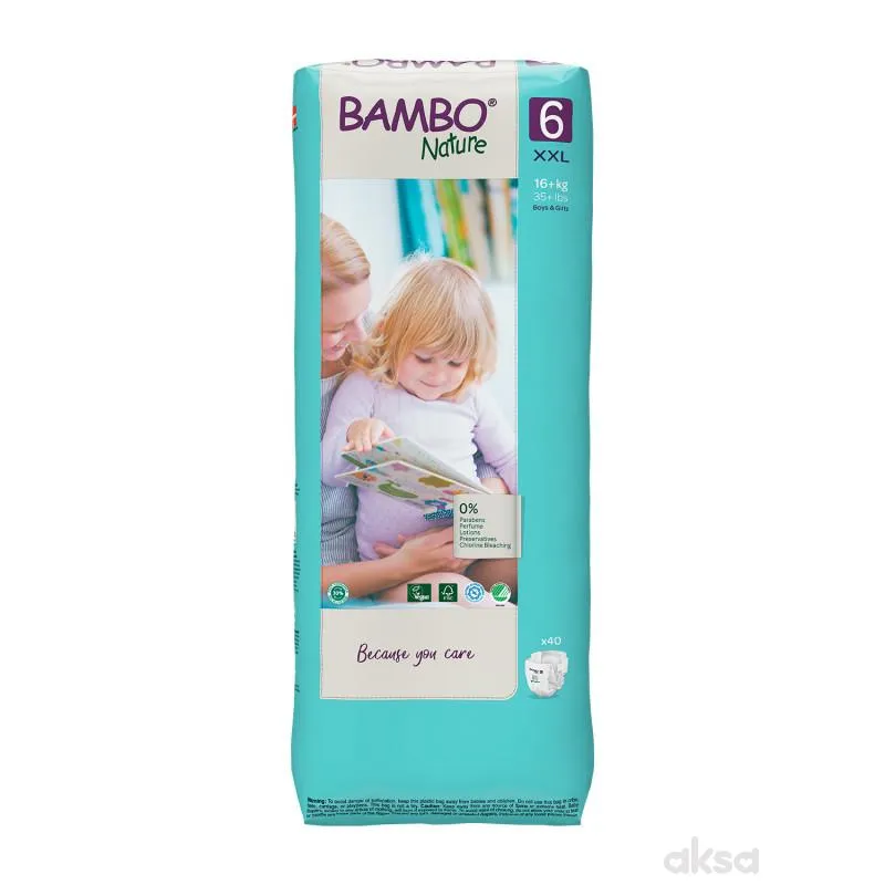 Bambo pelene Nature 6 extra large 16+kg 40kom