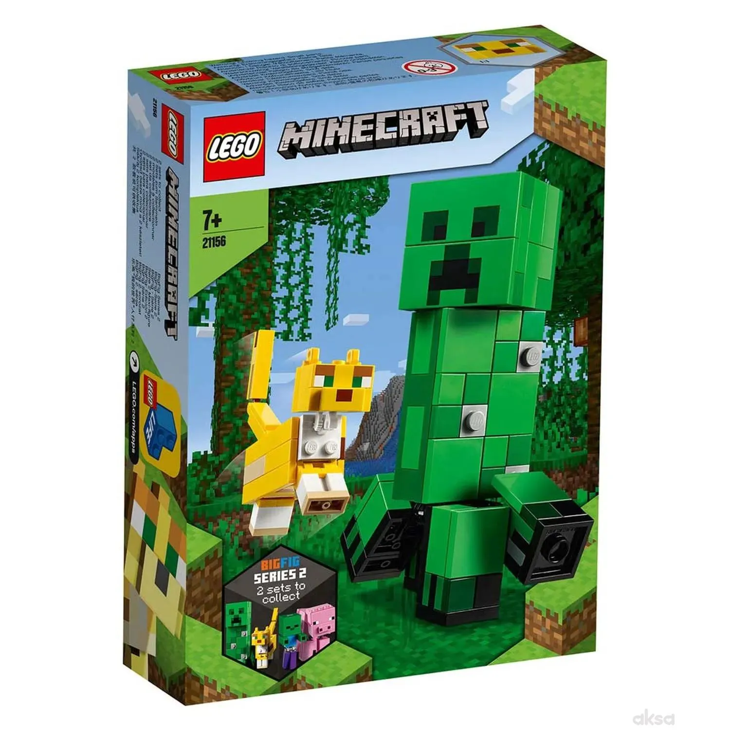 Lego Minecraftbigfig creeper and ocelot 