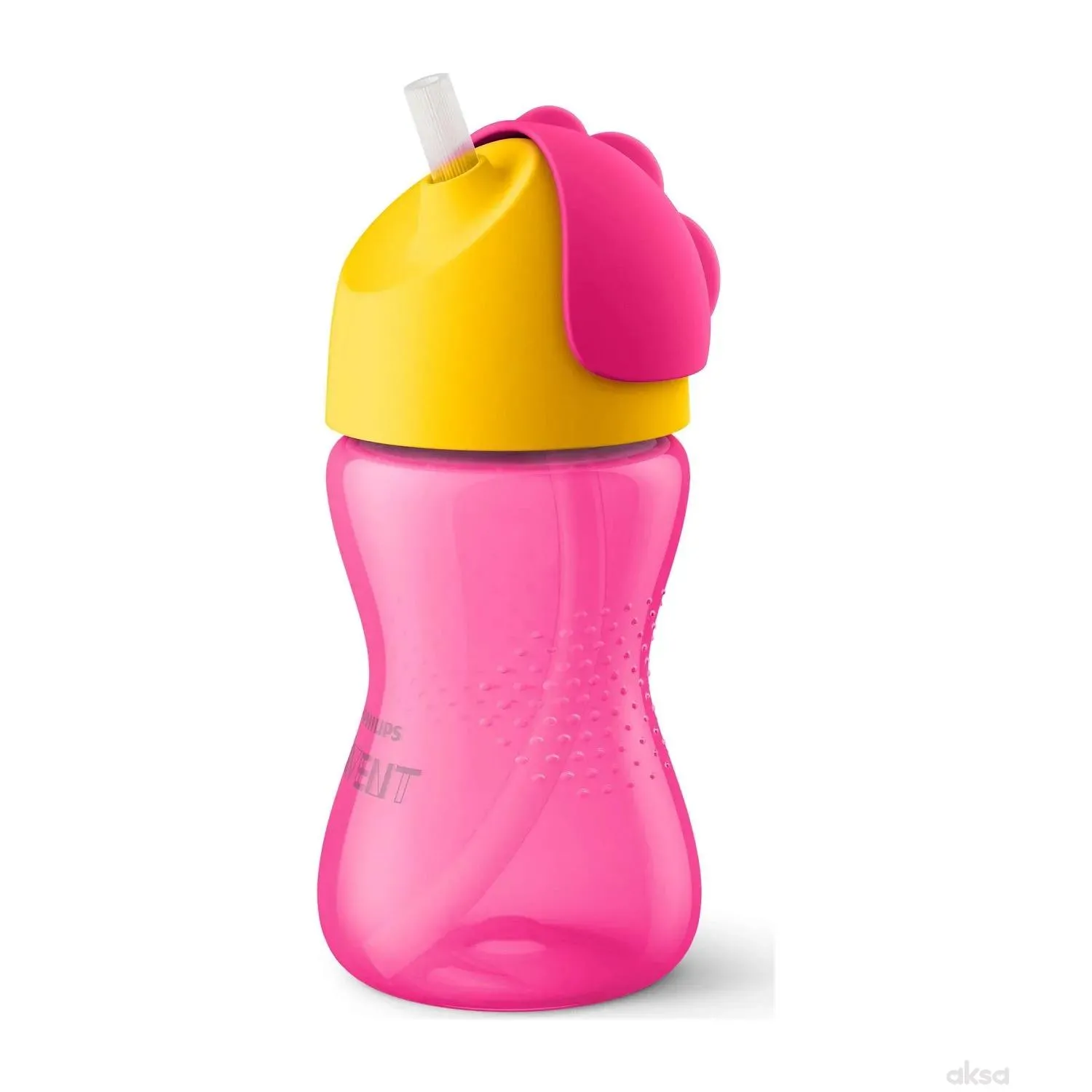Avent magična šolja sa slamkom 300ml roza 12M+