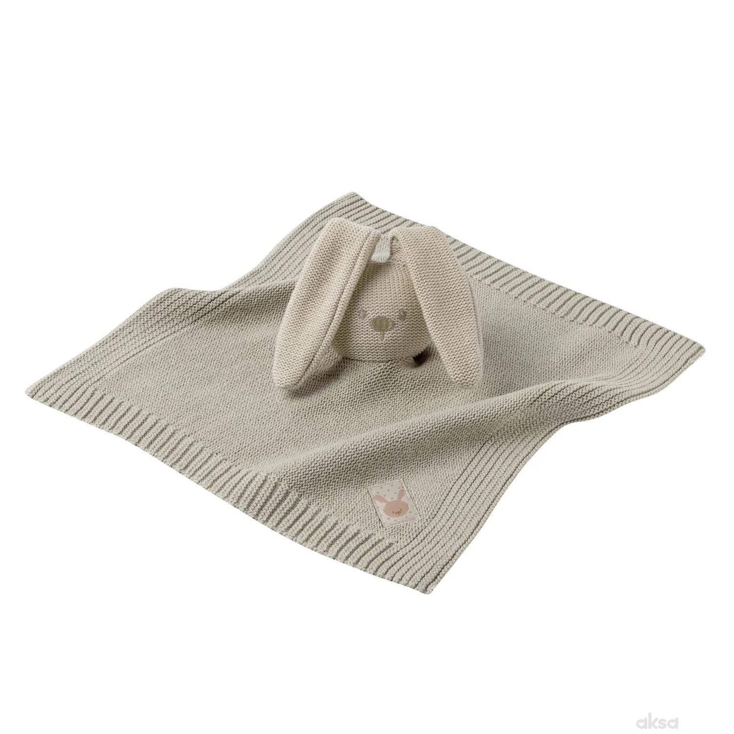 Nattou pleteno dekica sa likom zeke, bež