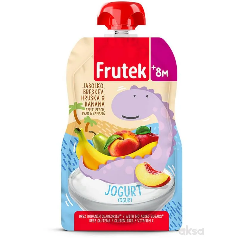 Frutek pouch jab, kruška,ban.,breskva,jogurt 110g