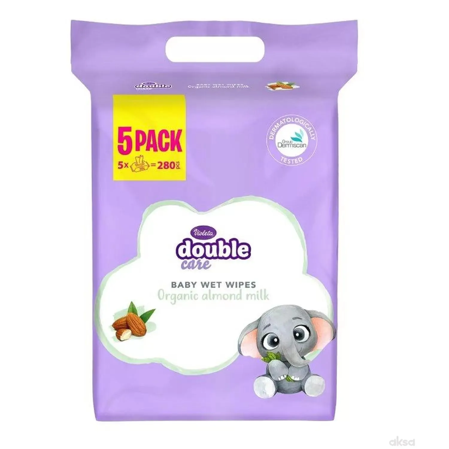 Violeta baby vlazne maramice badem 5x56 kom