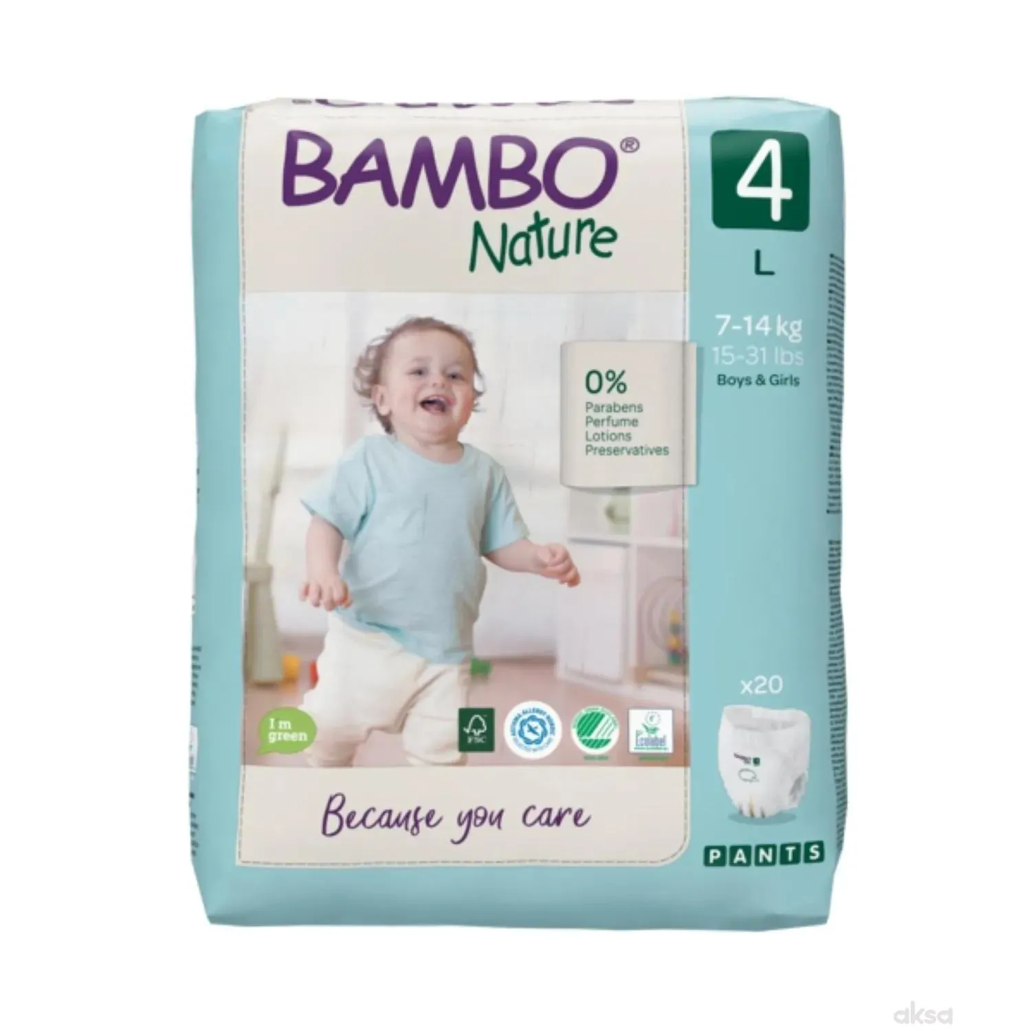 Bambo Nature pants 4, 7-14kg, 20 kom