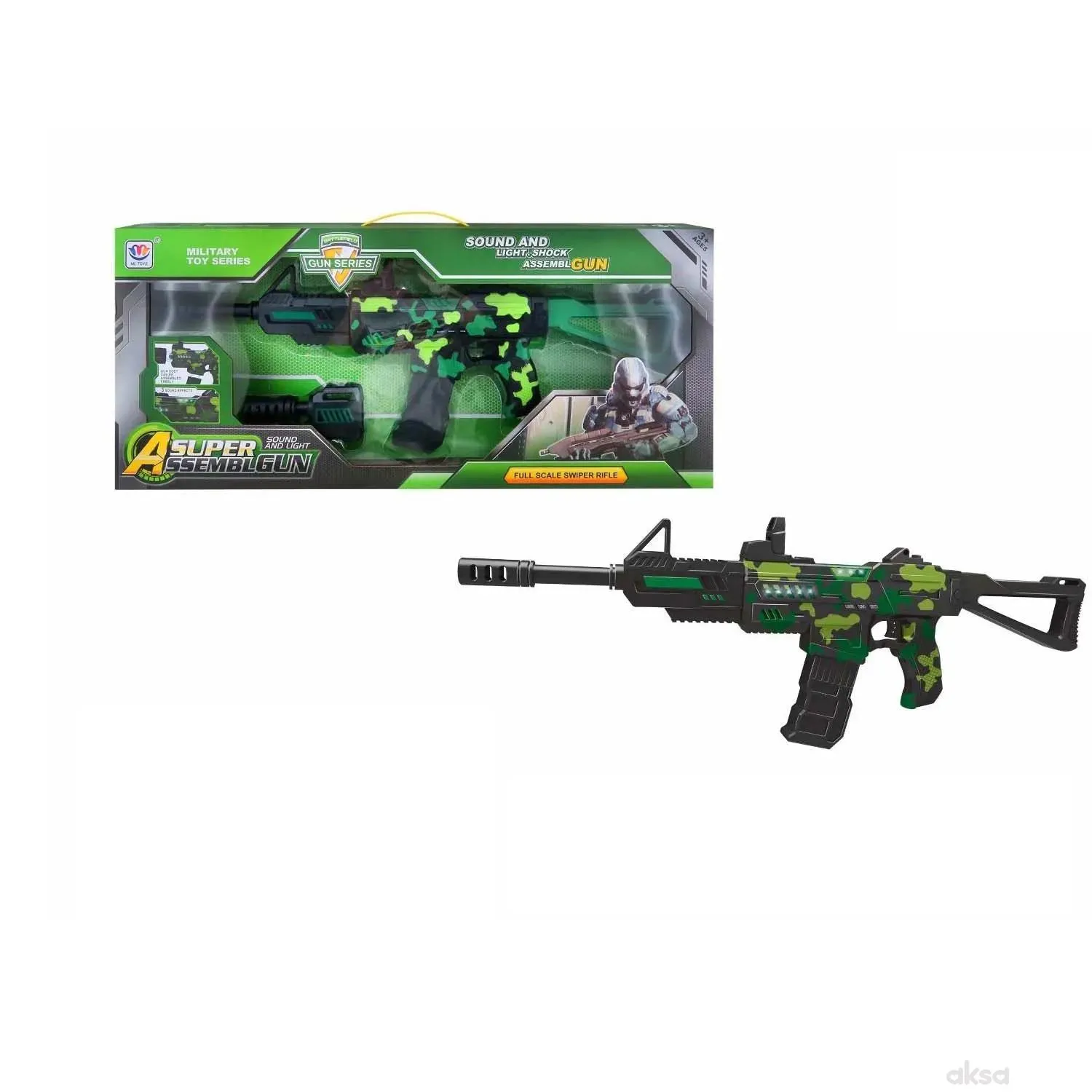 HK Mini puška sa zvukovima i svjetlom, zelena 1 