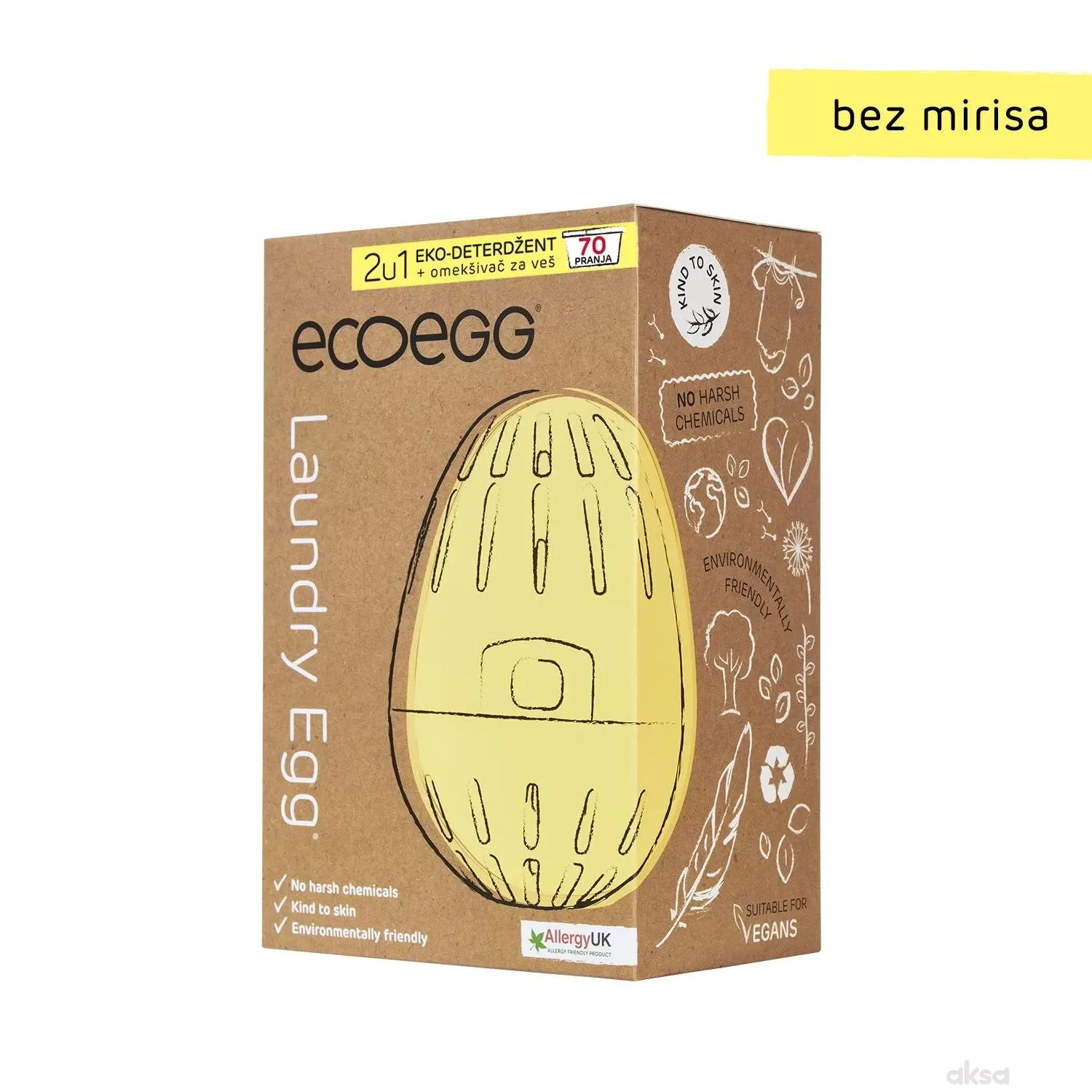 Ecoegg deterdžent za veš bez mirisa, 70 pranja
