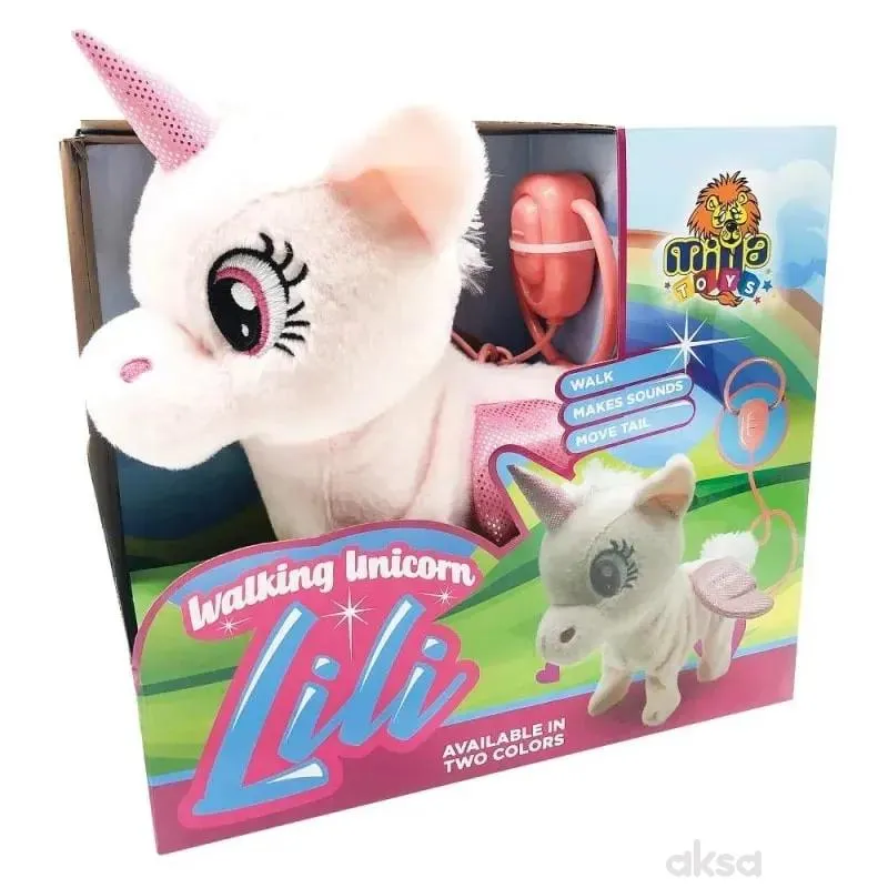 Plišani jednorog Lili koji šeta 
