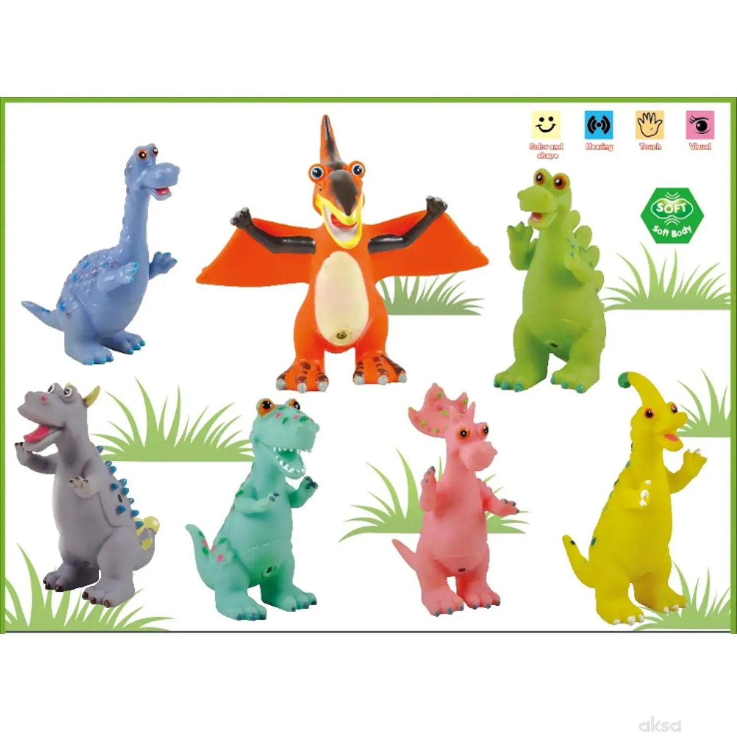 HK Mini igračka dinosaurus, displej 7 komada
