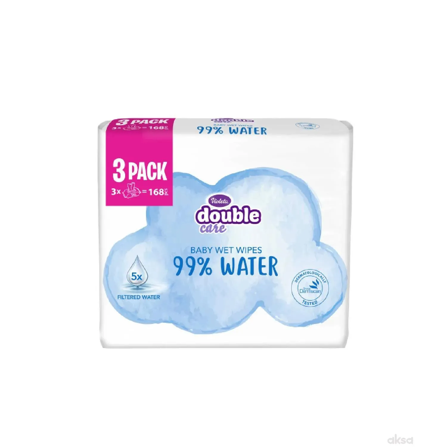 Violeta baby vlažne maramice water care 3x56kom