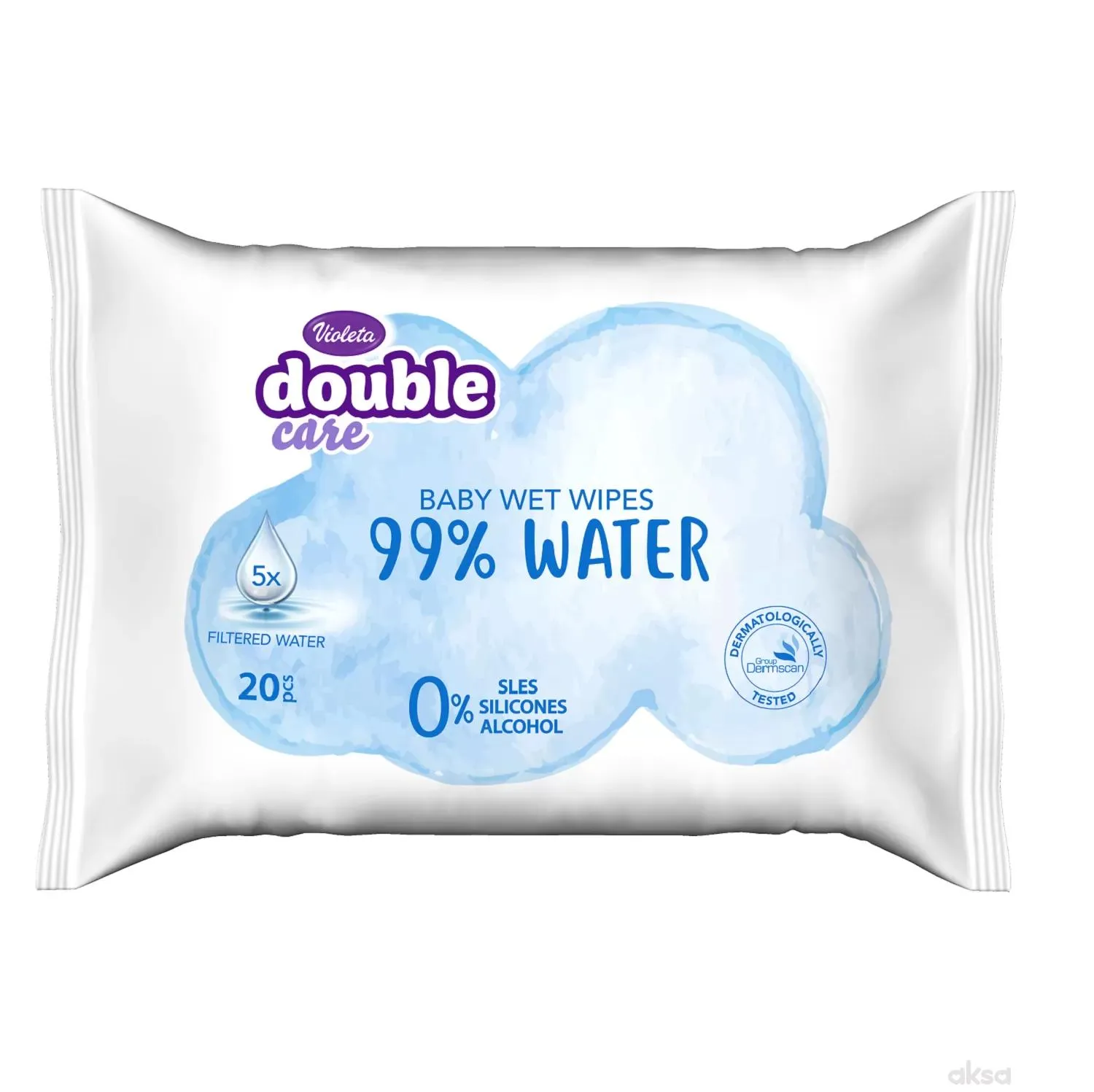 Violeta baby vlažne maramice water care 20kom