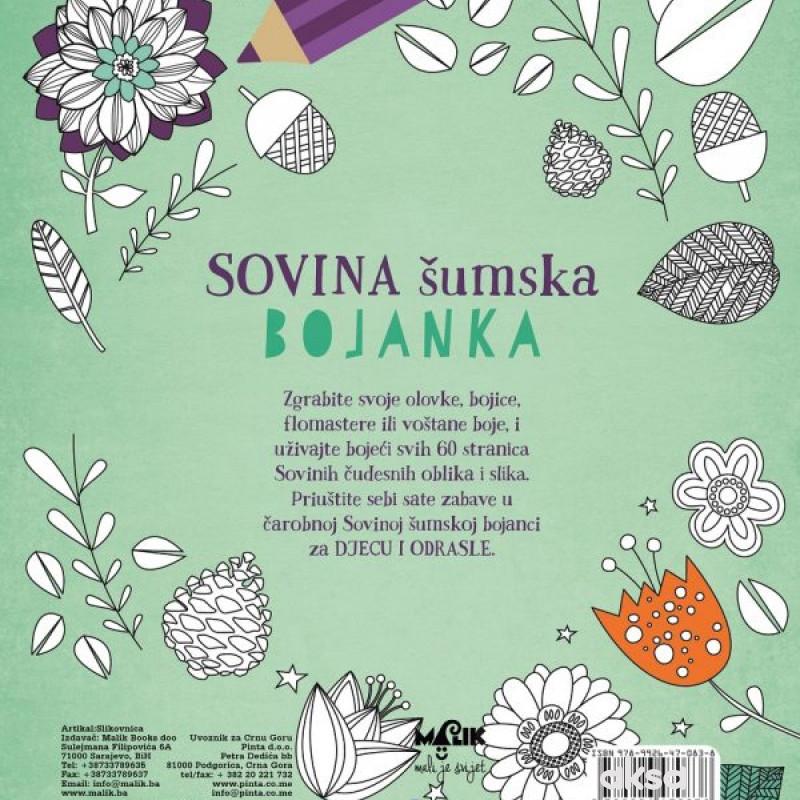 Malik knjiga Sovina šumska bojanka 