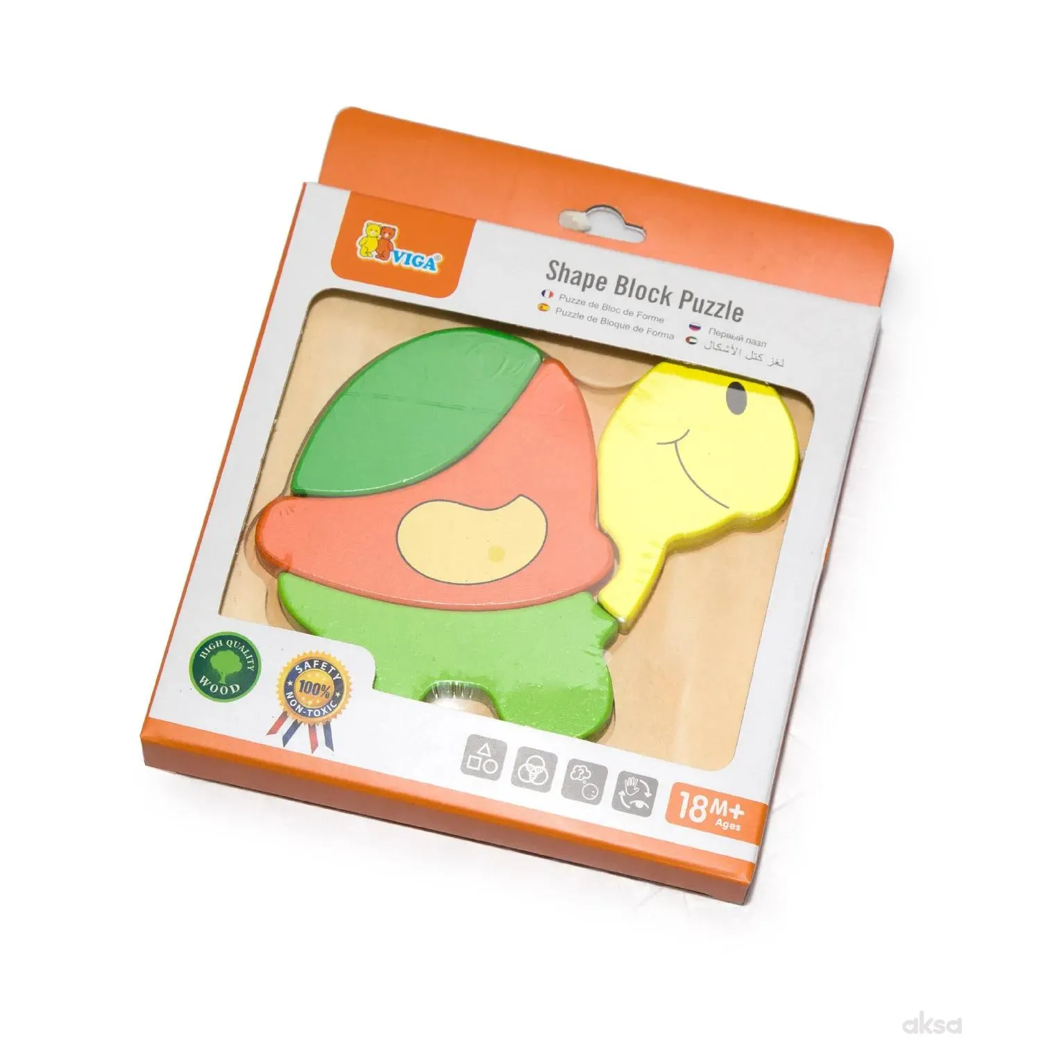 Viga drvene puzzle kornjača