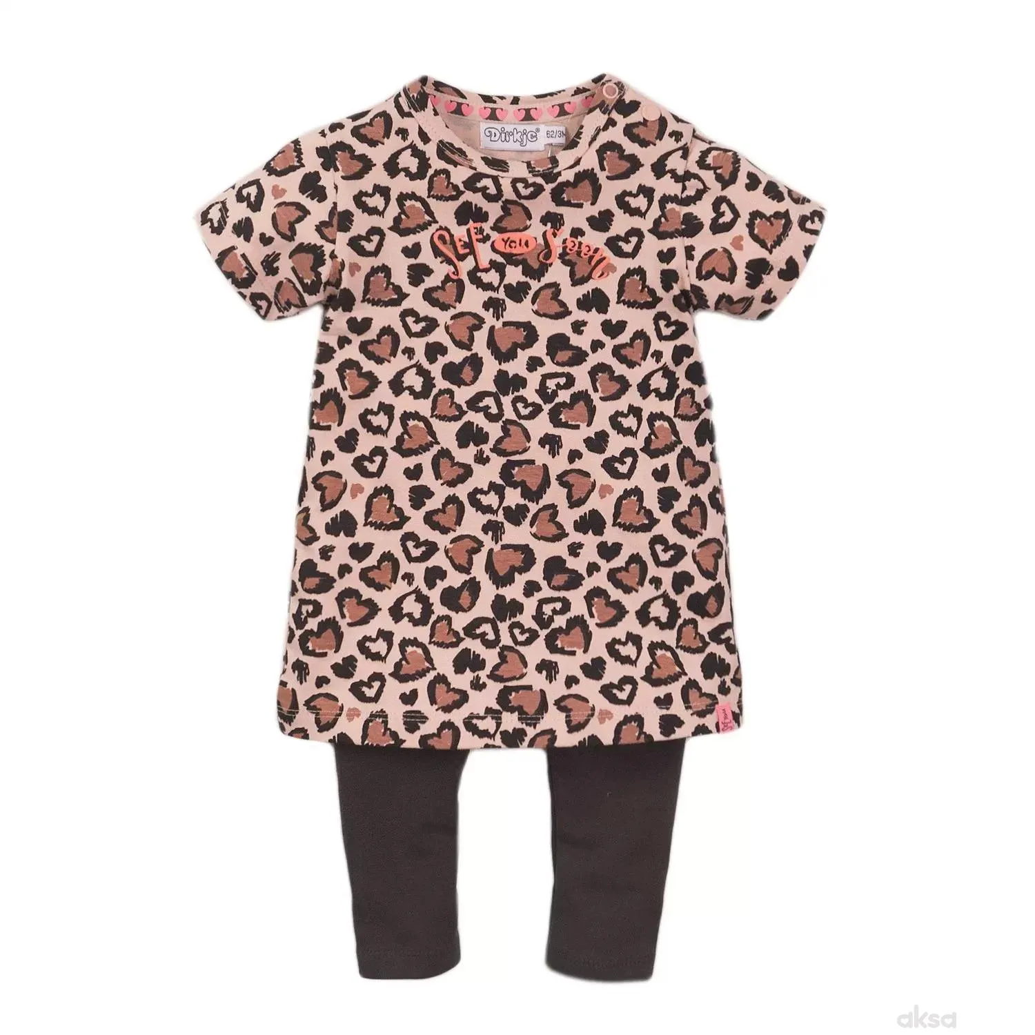 Dirkje komplet (haljina kr, helanke), djevojčice 