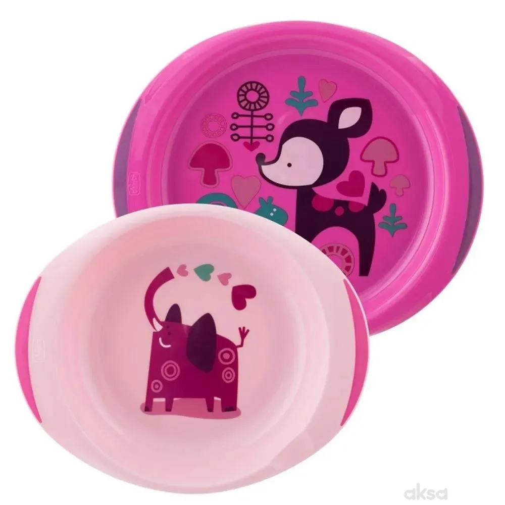 Chicco set za jelo 12M+, za djevojčice