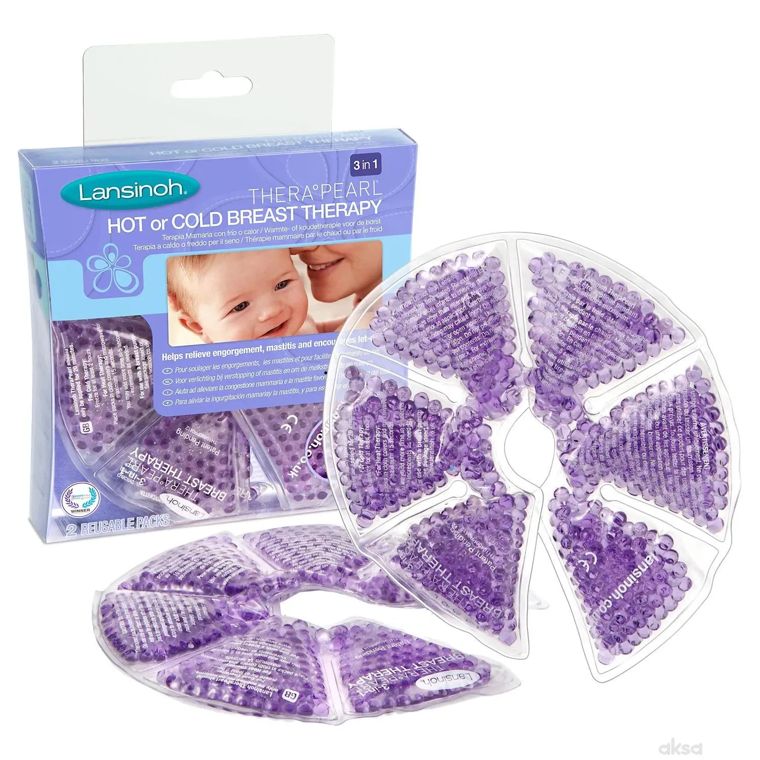 Lansinoh TheraPearl 3u1 topla/hladna terapija prsa