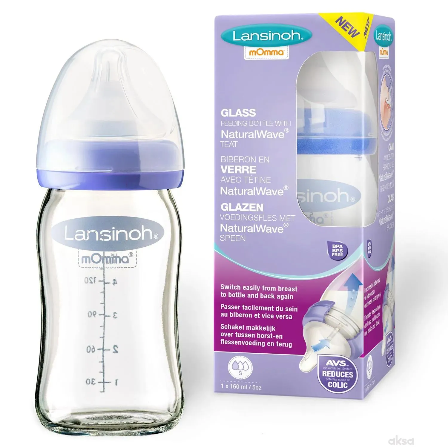 Lansinoh staklena boca 160ml