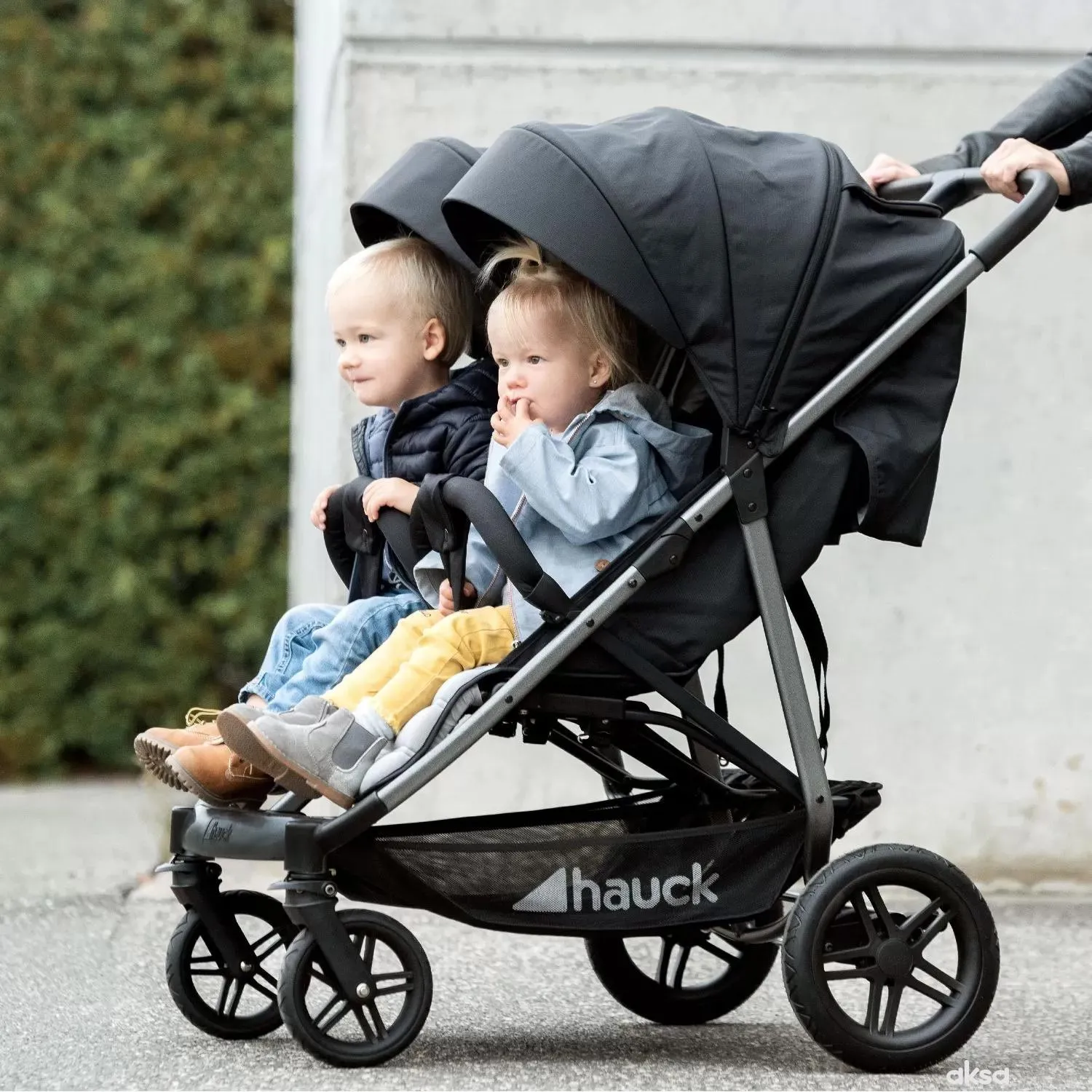 Hauck kolica za blizance Uptown duo, MelangeBlack