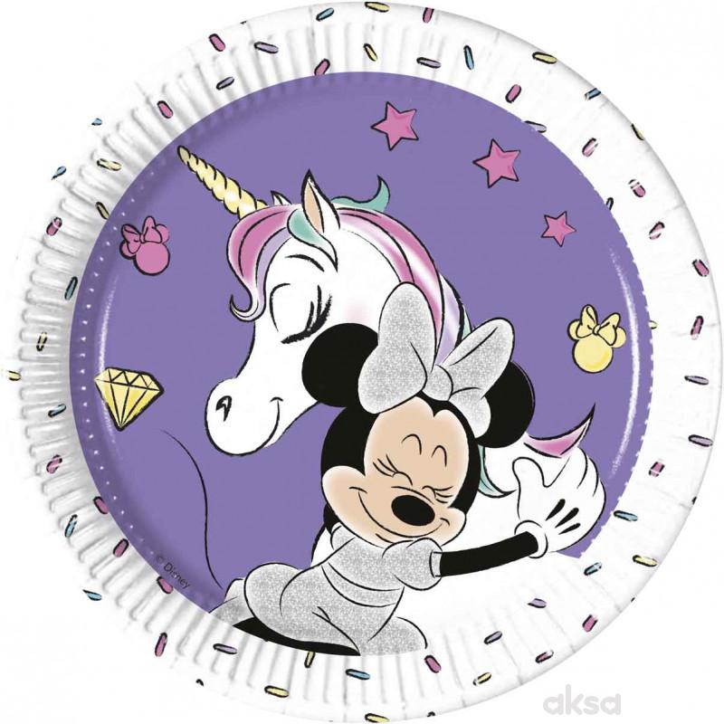 Papirni tanjuri Minnie metallic 20 cm 8 kom 