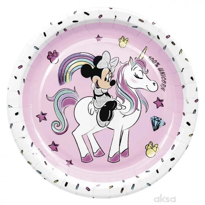 Papirni tanjuri Minnie metallic Disney 23 cm 8 kom