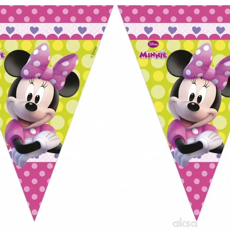 Banner Minnie happy Disney, 9 zastavica