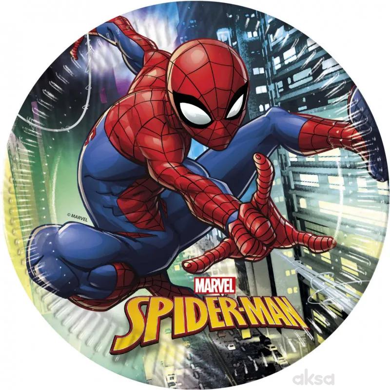 Papirni tanjuri spiderman team up marvel 23cm,8kom 