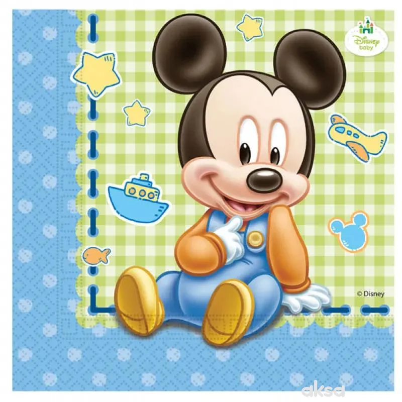 Salvete papirne Mickey baby 33x33 cm 20kom