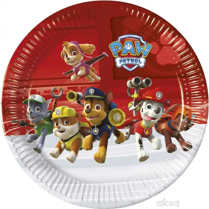 Papirni tanjuri paw patrol 23 cm, 8 kom