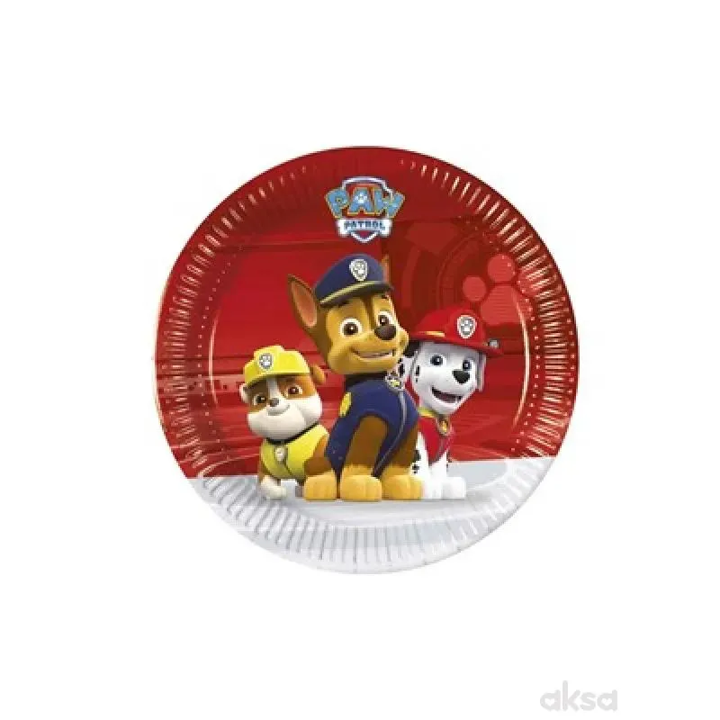 Papirni tanjuri paw patrol 20 cm, 8 kom 