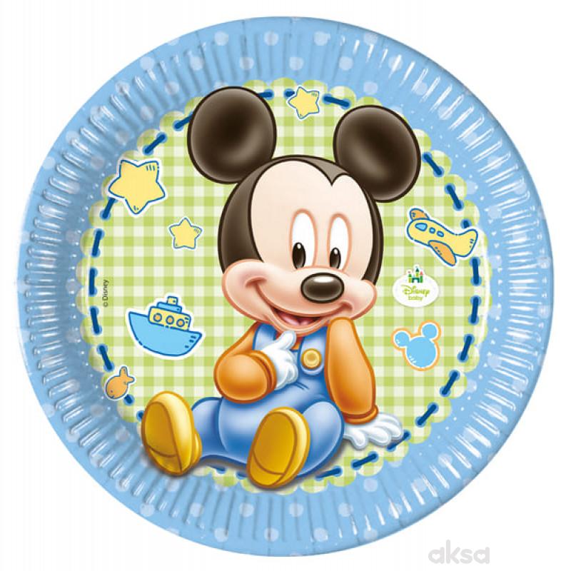Papirni tanjur Mickey baby 23 cm 8 kom 