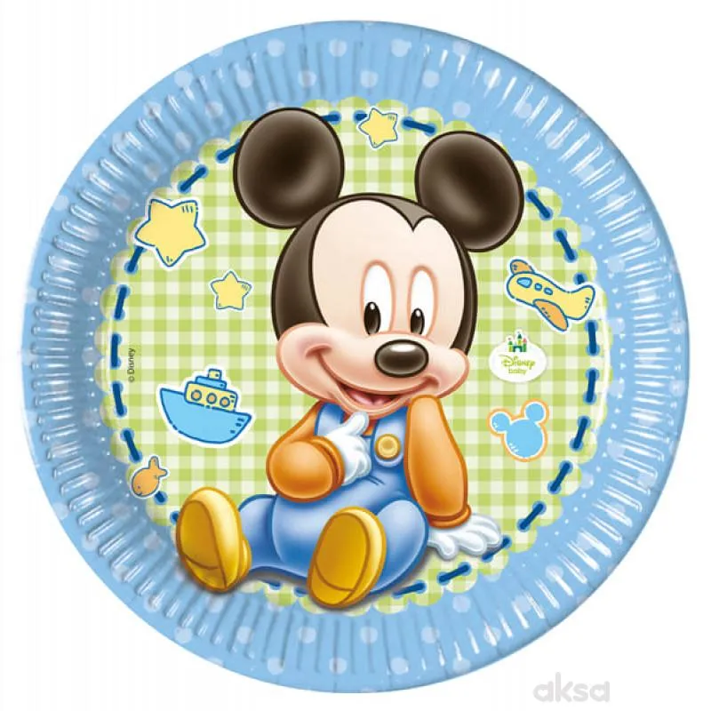 Papirni tanjur Mickey baby 23 cm 8 kom