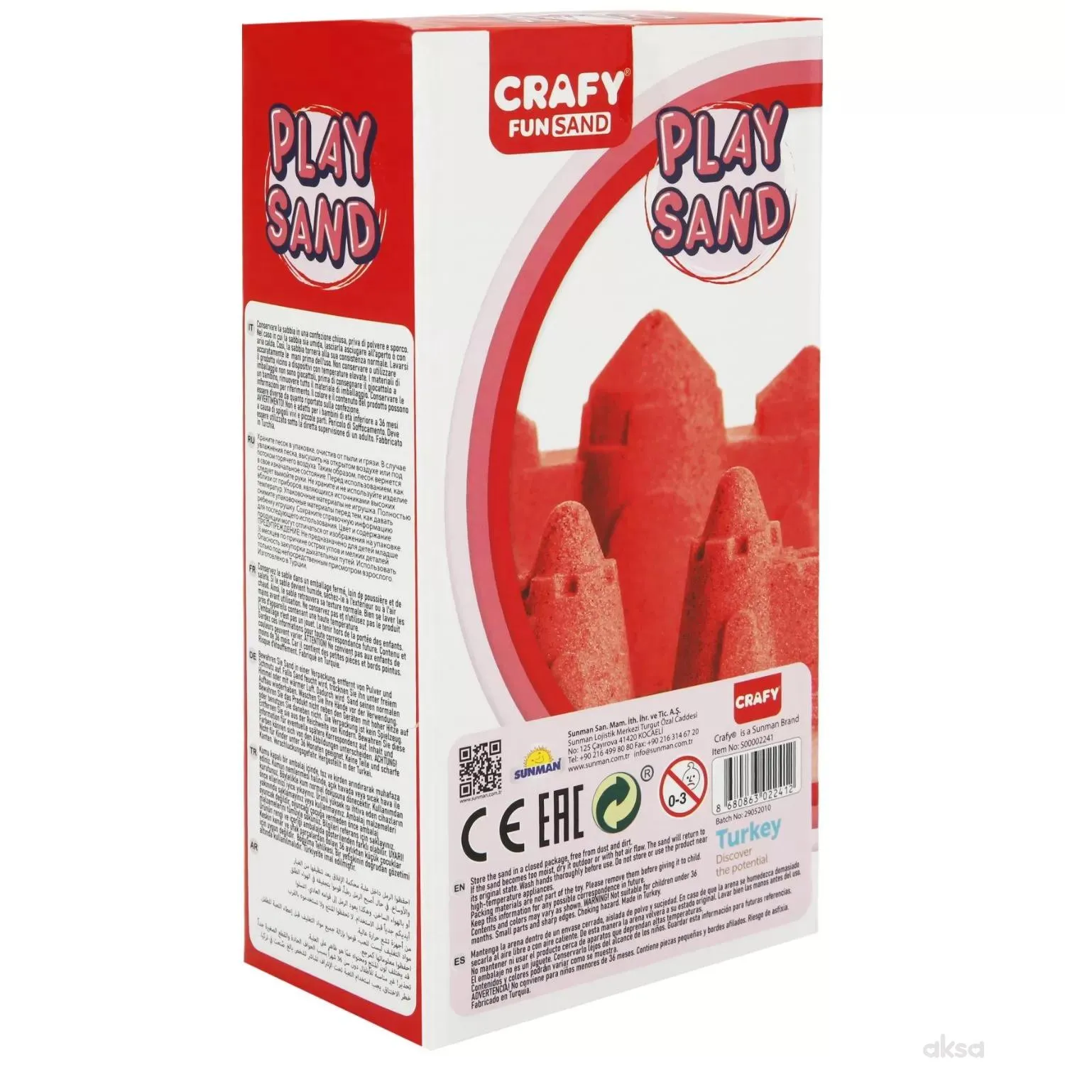 Sunman kinetički pesak 1000 gr. crvena boja