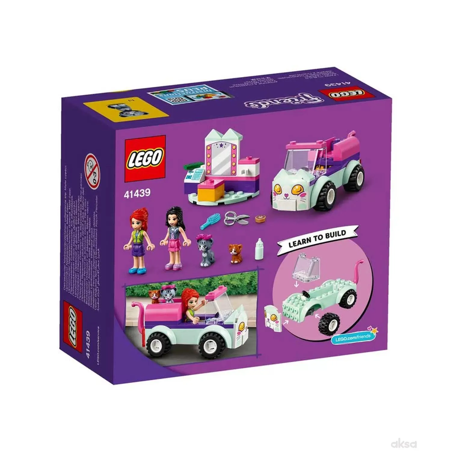 Lego Friends cat grooming car 