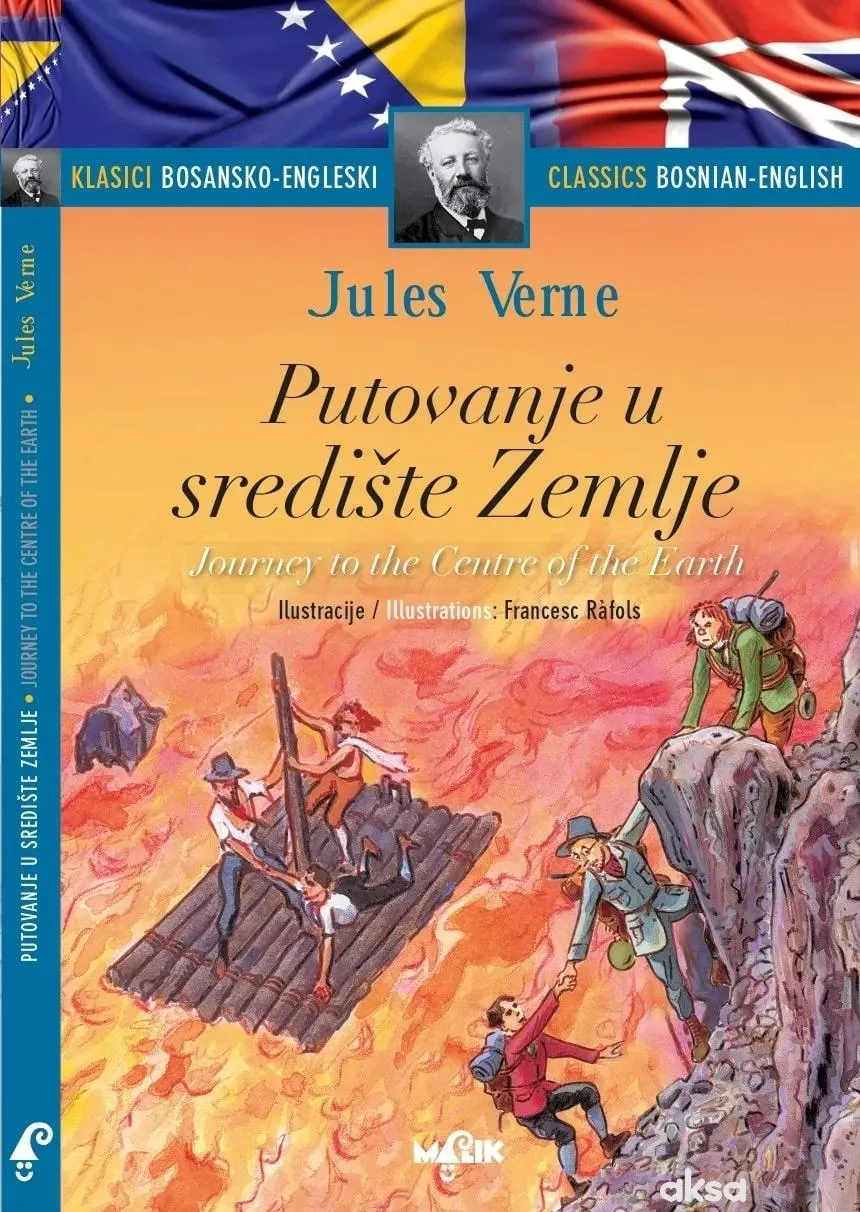 Malik knjiga Putovanje u središte zemlje,dvojezičn