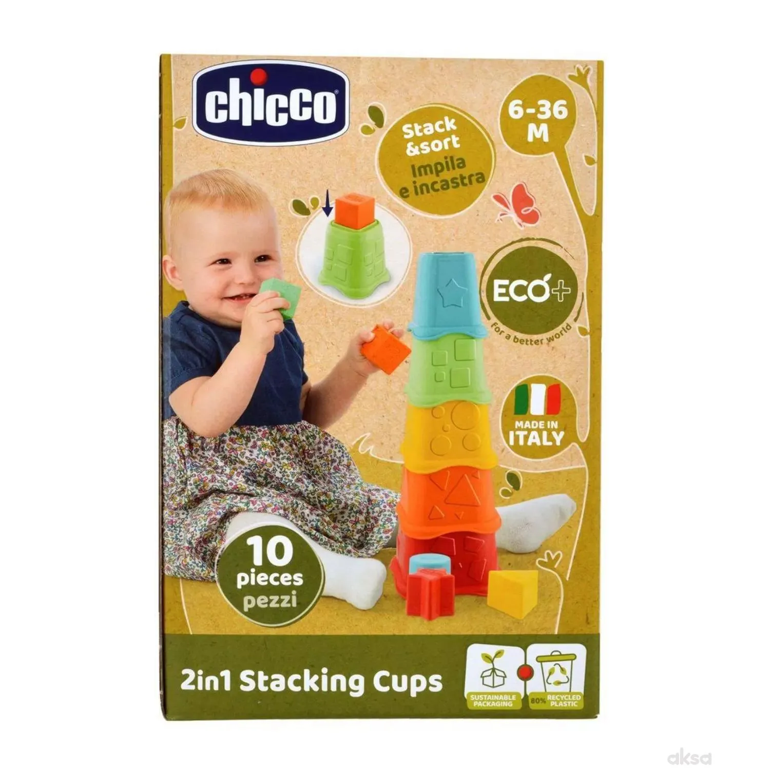 Chicco igračka Eco kupovi za slaganje